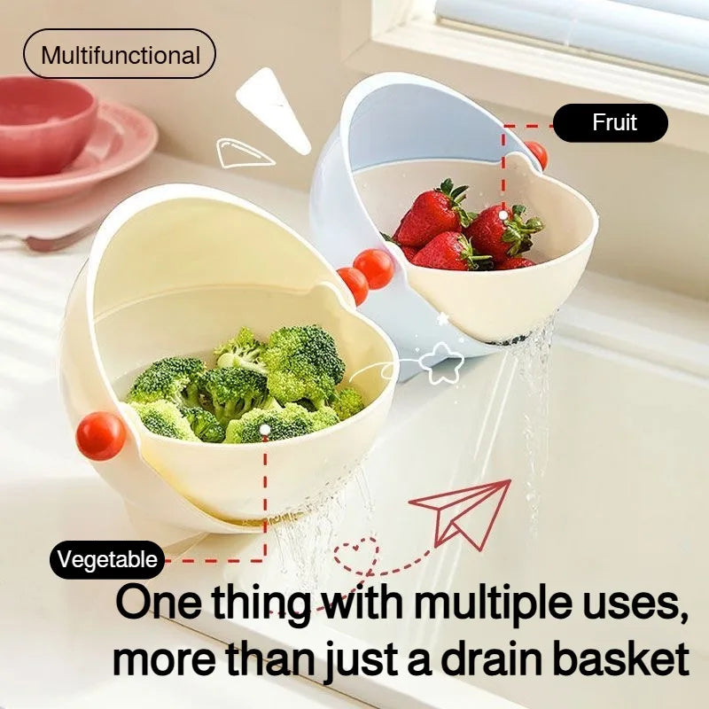 Heat-Resistant Drainer Basket | Multi-Purpose Washbasin & Vegetable Sink Strainer for Kitchen & Home