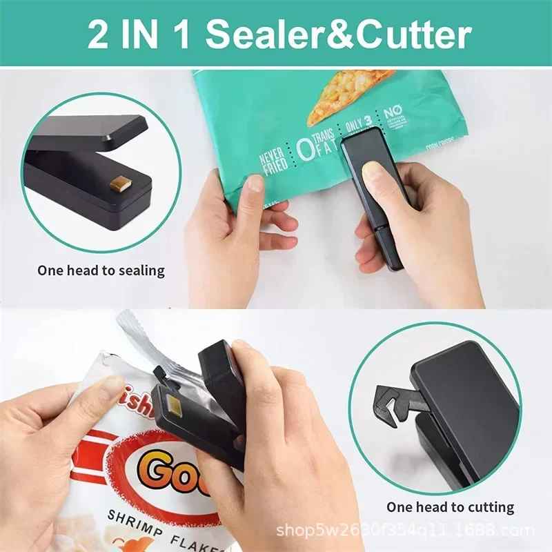 USB Rechargeable Mini Heat Sealer – Portable Bag Sealing Machine for Food & Snacks