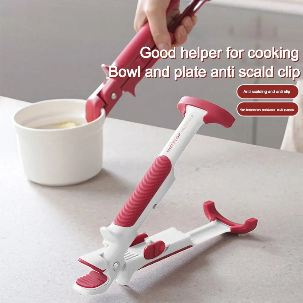 2-in-1 Anti-Scald Silicone Bowl Clip | Non-Slip Heat-Resistant Tongs & Holder Gripper for Hot Meal Bowls