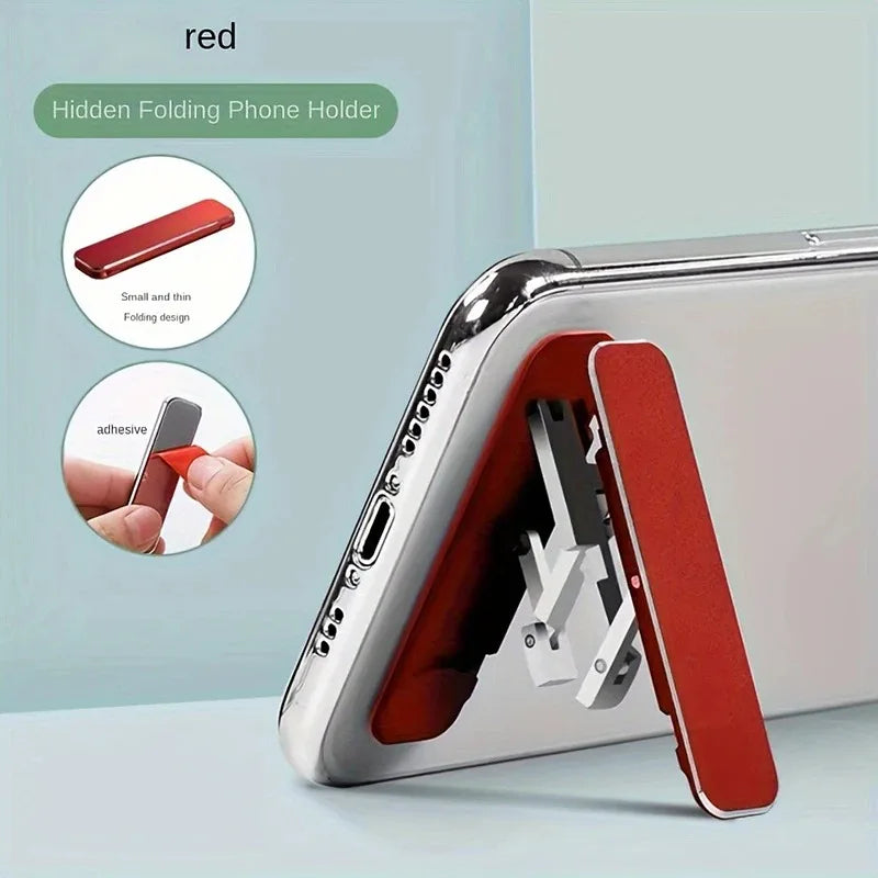 Mini Back Phone Stand – Invisible Adhesive Kickstand, Foldable & Portable Support