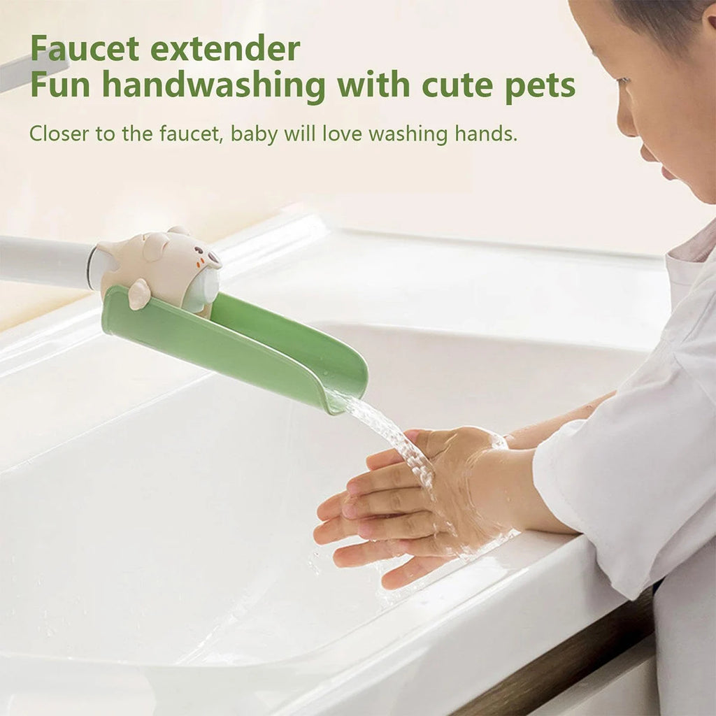 Cartoon Faucet Extension for Kids – Silicone Sink Handle & Spout Extender for Bathroom & Kitchen