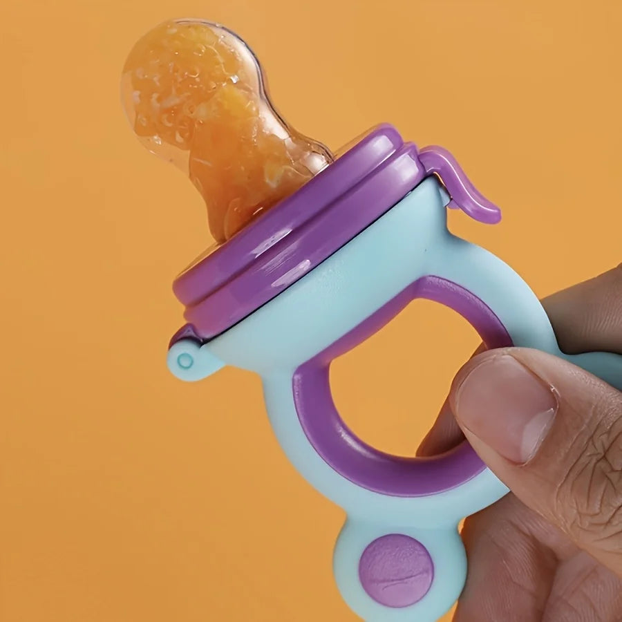 Cute Cartoon Baby Fruit & Vegetable Feeder Pacifier – Fresh Food Nibbler Teether, Safe Feeding Cutlery for Infants & Toddlers