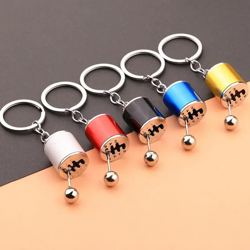 Six-Speed Gear Shift Keychain  Creative Metal Manual Transmission Car Key Ring