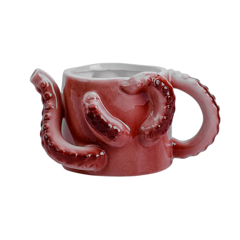 Funny Tentacle Octopus Ceramic Coffee Mug – Creative 3D Novelty Tea & Coffee Cup Gift