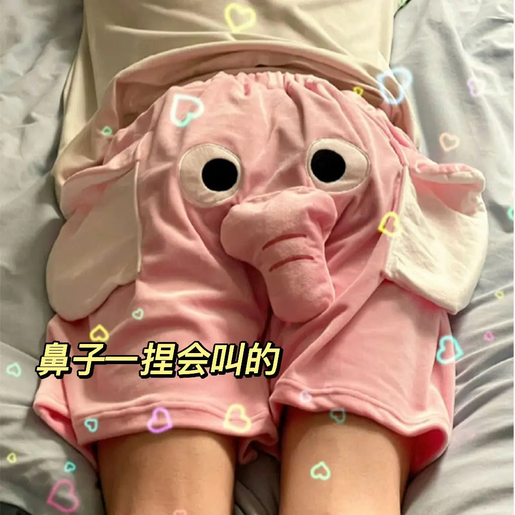 Cute Pig & Flying Elephant Novelty Shorts – Funny Summer Shorts for Women, Men & Couples