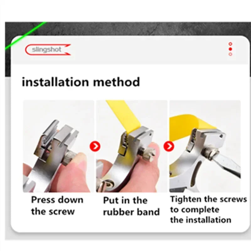 High-Precision Laser Slingshot – Powerful Straight Rod Hunting & Outdoor Slingshot