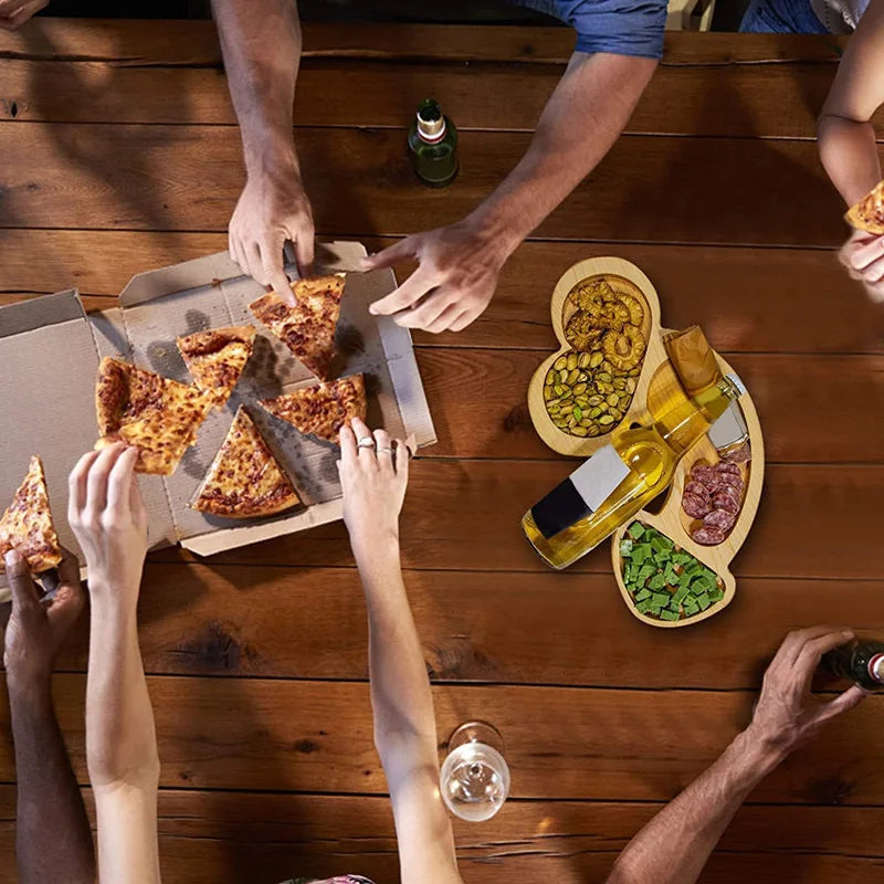 INS Funny Wooden Snacks Board – Creative Bar Food Serving Tray for Parties & Events