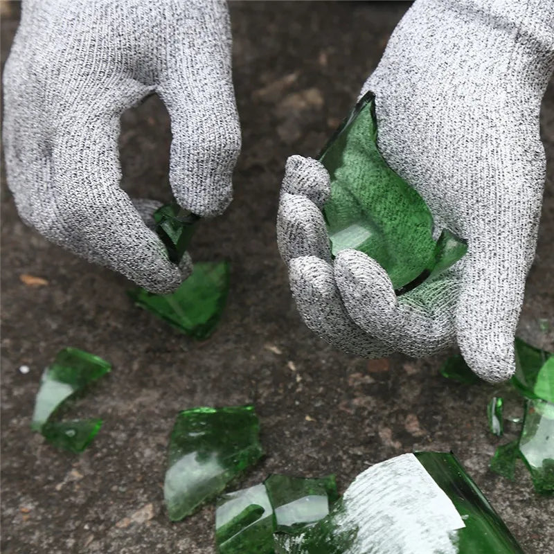 Level 5 Cut-Resistant Metal Wire Safety Glove Stab-Proof Kitchen, Butcher & Gardening Protective Glove