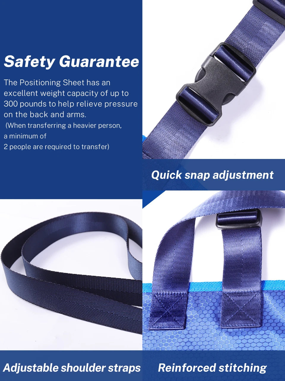 Lefeke Positioning Bed Pad  Reusable Transfer Sheet for Turning, Lifting & Repositioning Elderly Patients