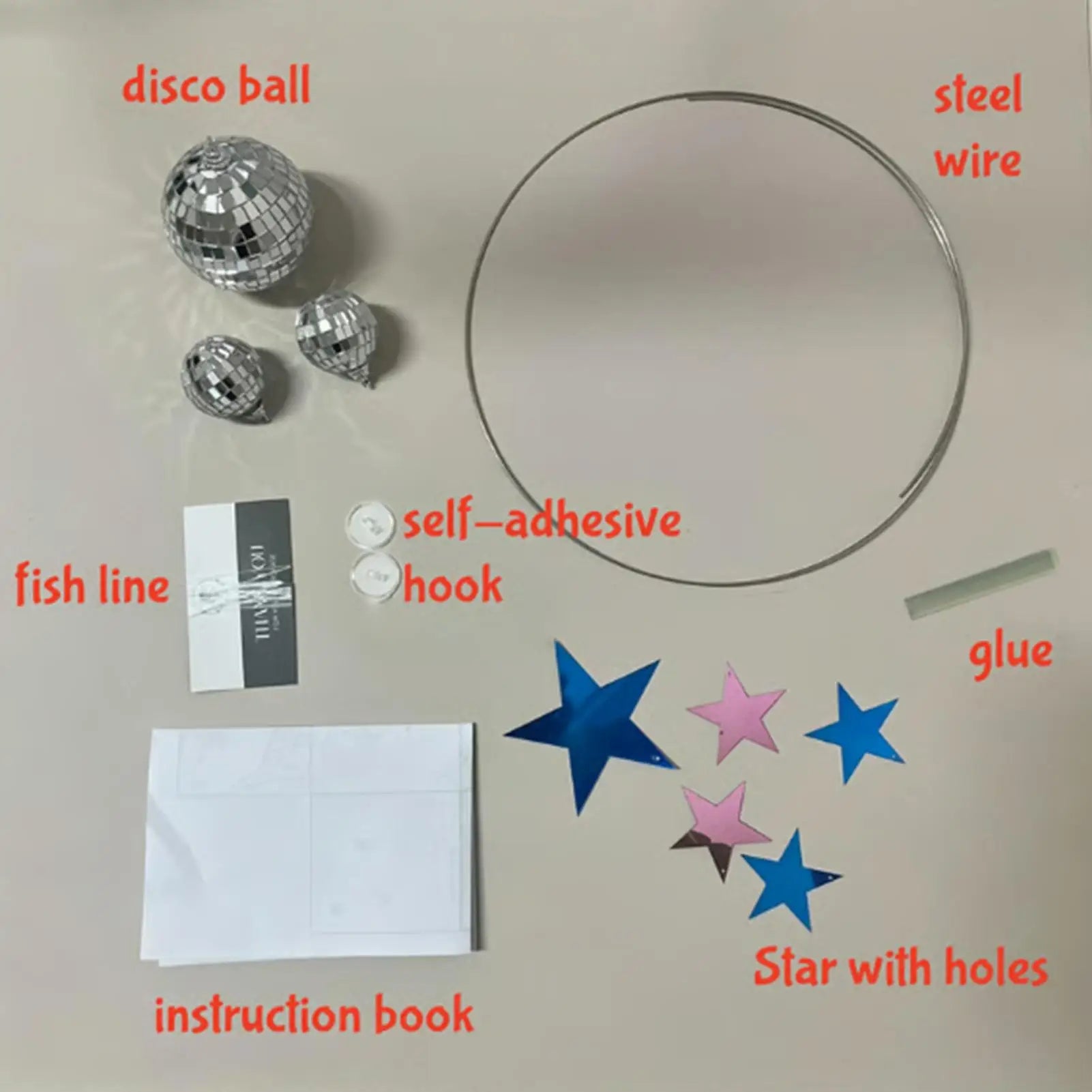Mini Disco Ball Rainbow Maker – Reflective Spinner with Stars for Sunlight, Window, Garden, and Party Decoration
