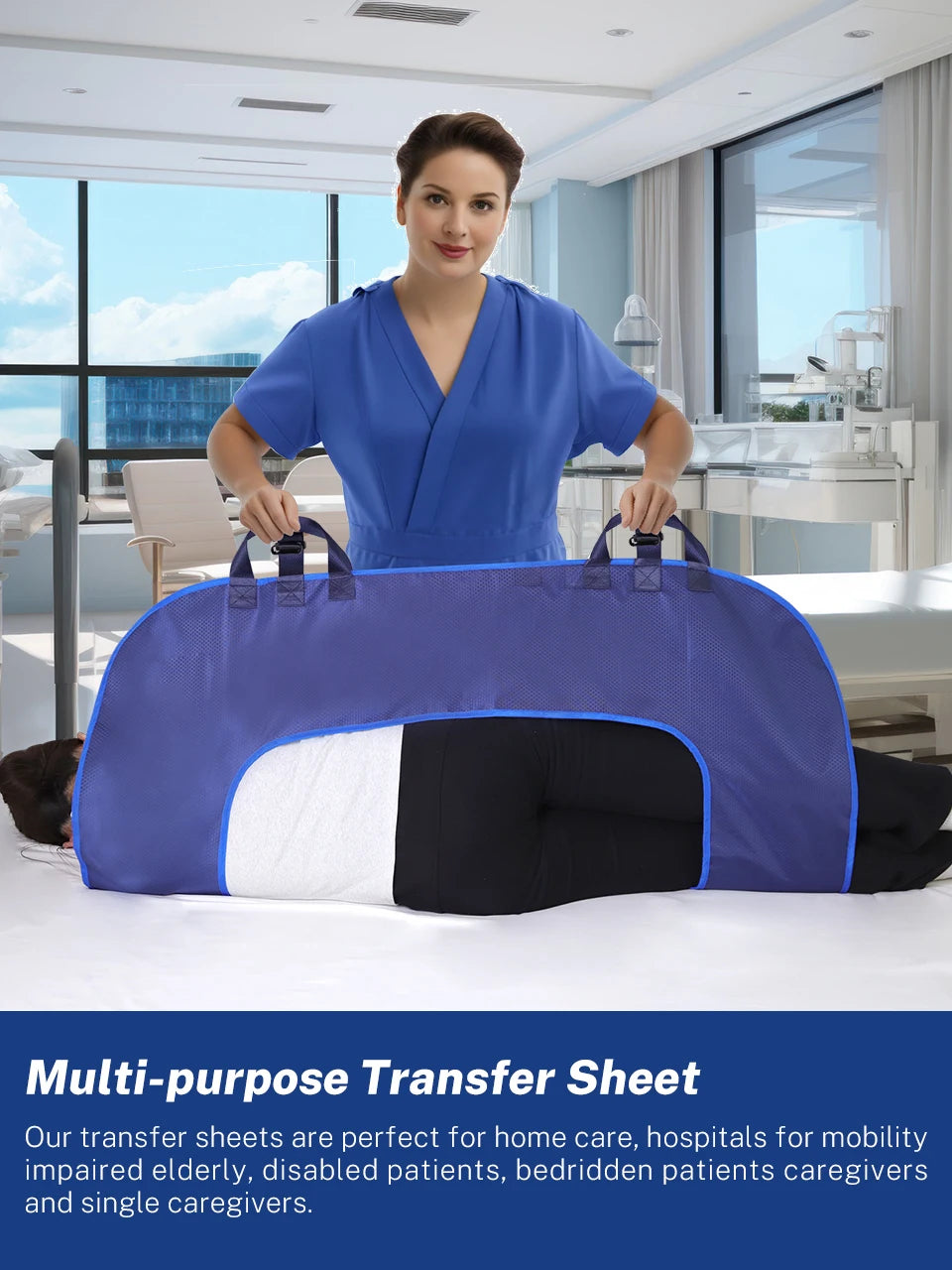 Lefeke Positioning Bed Pad  Reusable Transfer Sheet for Turning, Lifting & Repositioning Elderly Patients