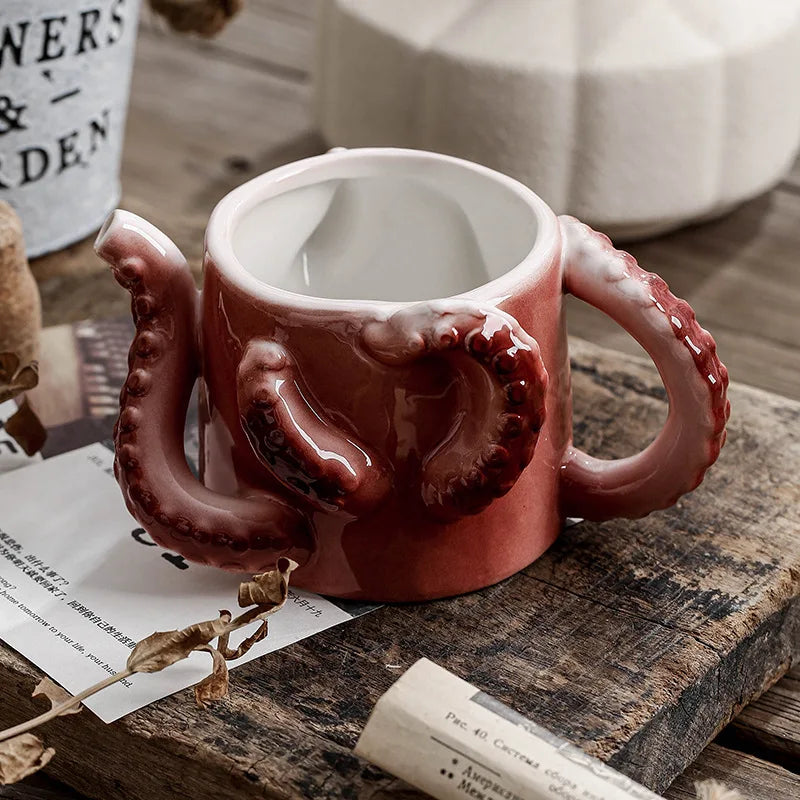 Funny Tentacle Octopus Ceramic Coffee Mug – Creative 3D Novelty Tea & Coffee Cup Gift