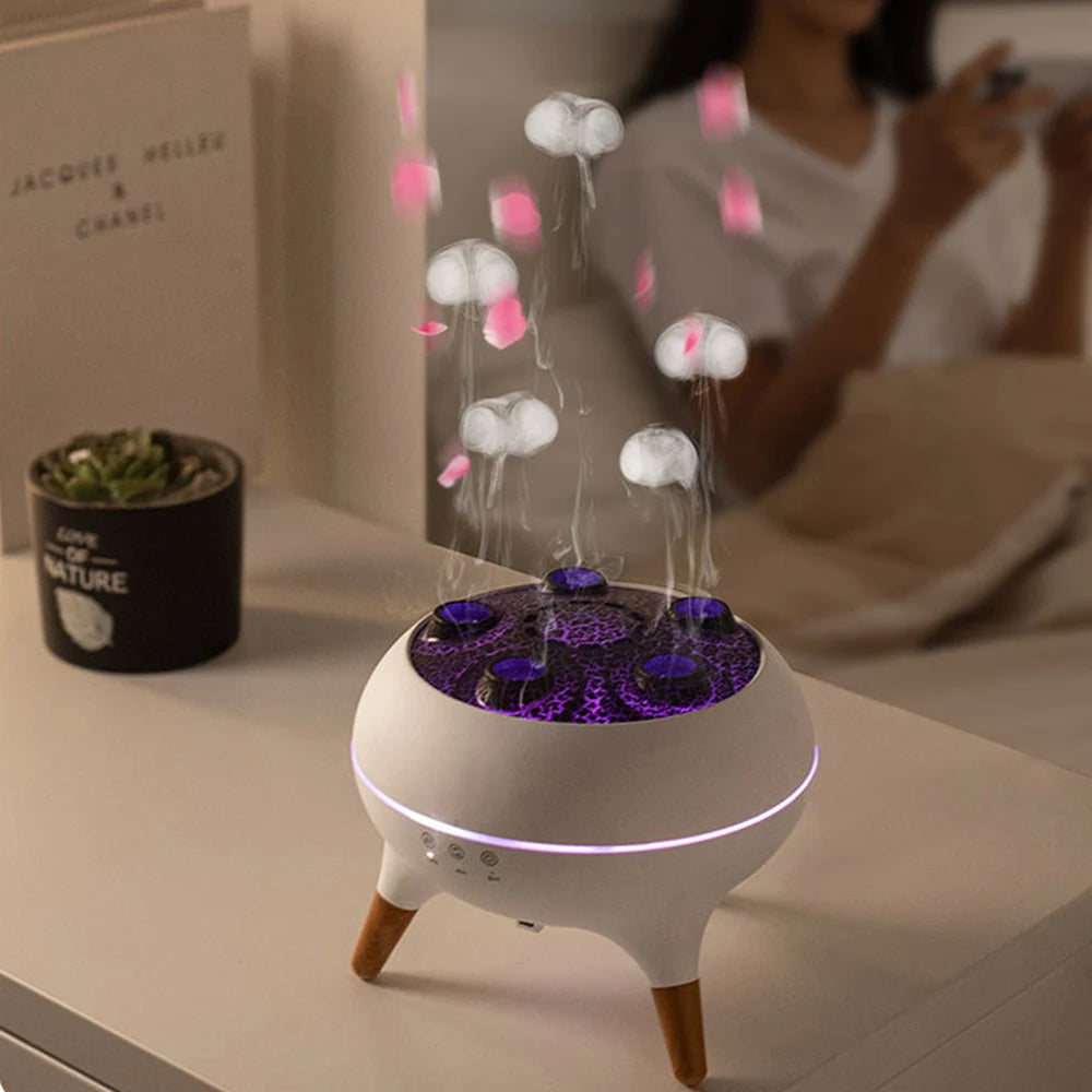 Dynamic Jellyfish Air Humidifier | 250ml Essential Oil Diffuser with Remote Control & 7-Color Night Lights