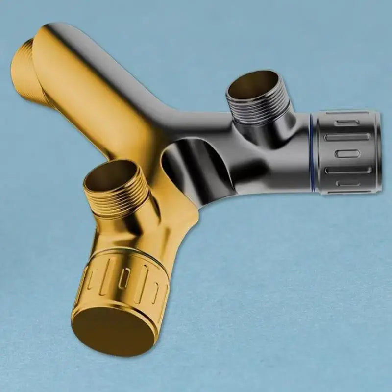 Handheld Toilet Bidet Sprayer Set – Mini Bathroom Self-Cleaning Shower Head with One-in-Two-Out Angle Valve