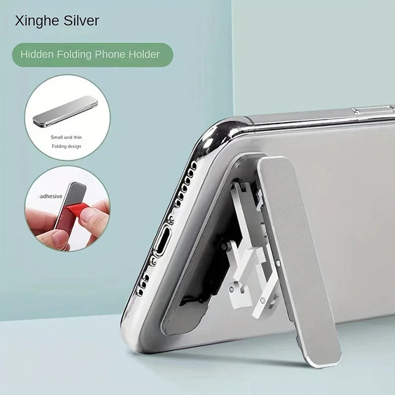 Mini Back Phone Stand – Invisible Adhesive Kickstand, Foldable & Portable Support