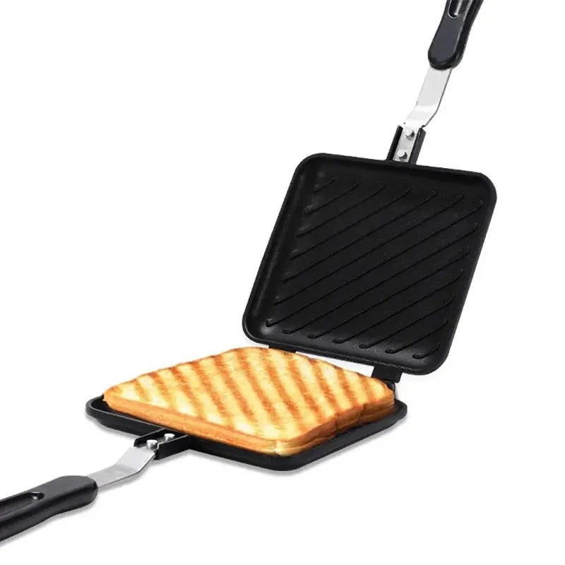 Double-Sided Non-Stick Sandwich Fry Pan – Aluminum Alloy Grill & Waffle Maker