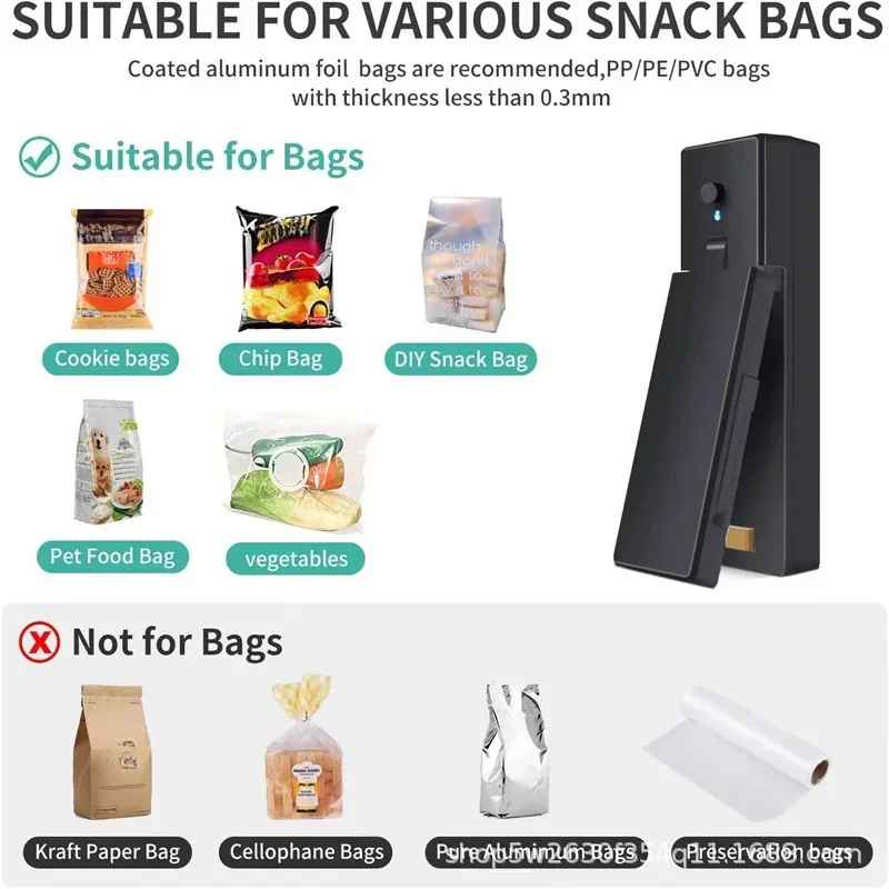 USB Rechargeable Mini Heat Sealer – Portable Bag Sealing Machine for Food & Snacks