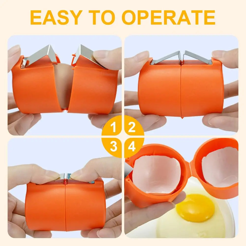 Multifunctional Egg Shell Opener – Handheld Egg Cracker & Separator Tool (1/2 PCS)