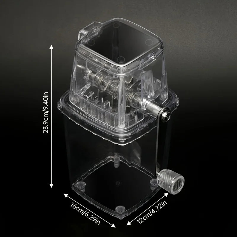 Manual Ice Crusher with Hand Crank – Portable Ice Shaver for Drinks & Desserts