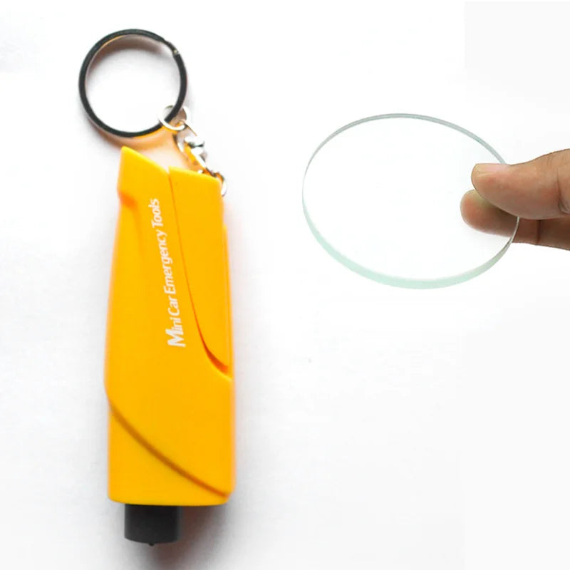 Car Emergency Safety Hammer – Seat Belt Cutter & Window Breaker Life-Saving Tool Keychain