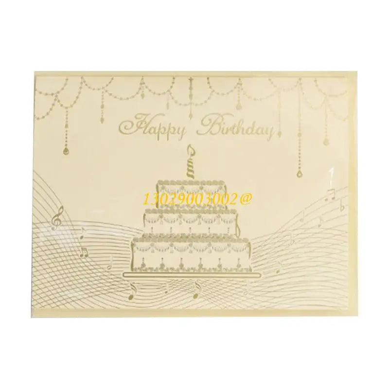 CORC Elegant Handmade Pop-Up Birthday Card – 3D Paper Art Greeting Card with Premium Texture