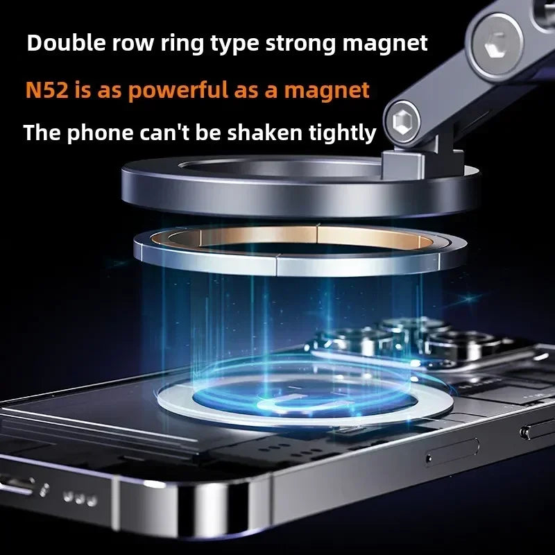 2025 X93 Magnetic Car & Desktop Holder – 360° Rotating Adsorption Bracket for Car, Wall, Bathroom, and Vlog