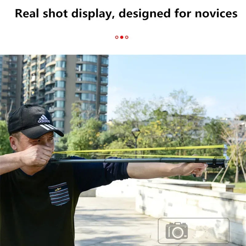 High-Precision Laser Slingshot – Powerful Straight Rod Hunting & Outdoor Slingshot