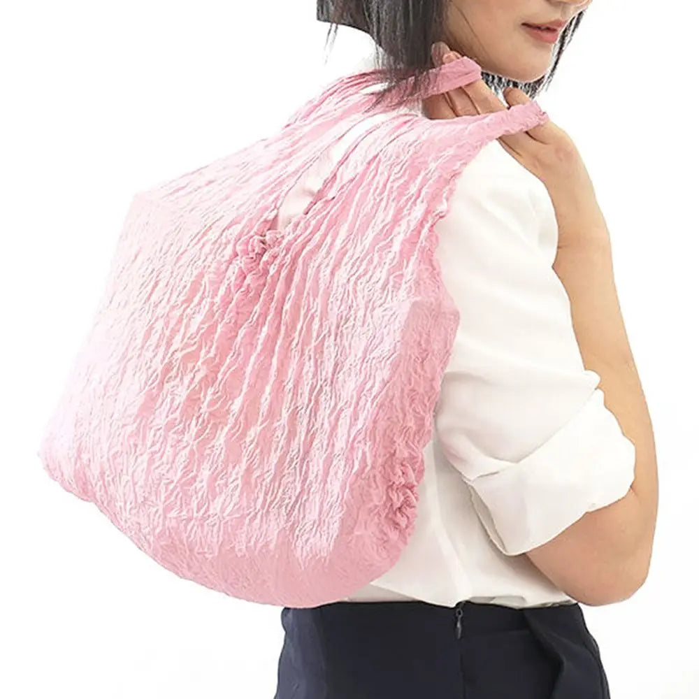 Foldable Pleated Expansion Bag – Large Capacity Elastic Shopping Tote