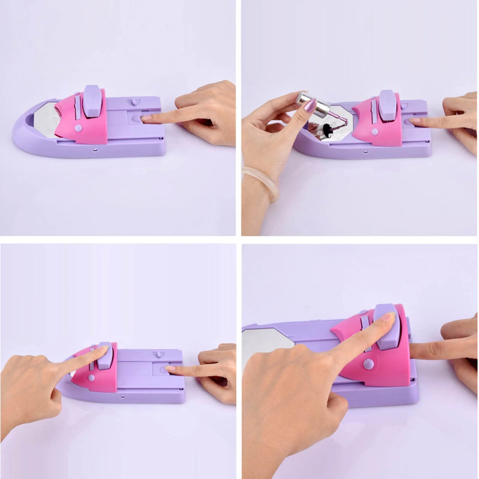 DIY Nail Art Printing Machine | Manicure Printer with 6 Metal Pattern Plates & Nail Polish Painting Set