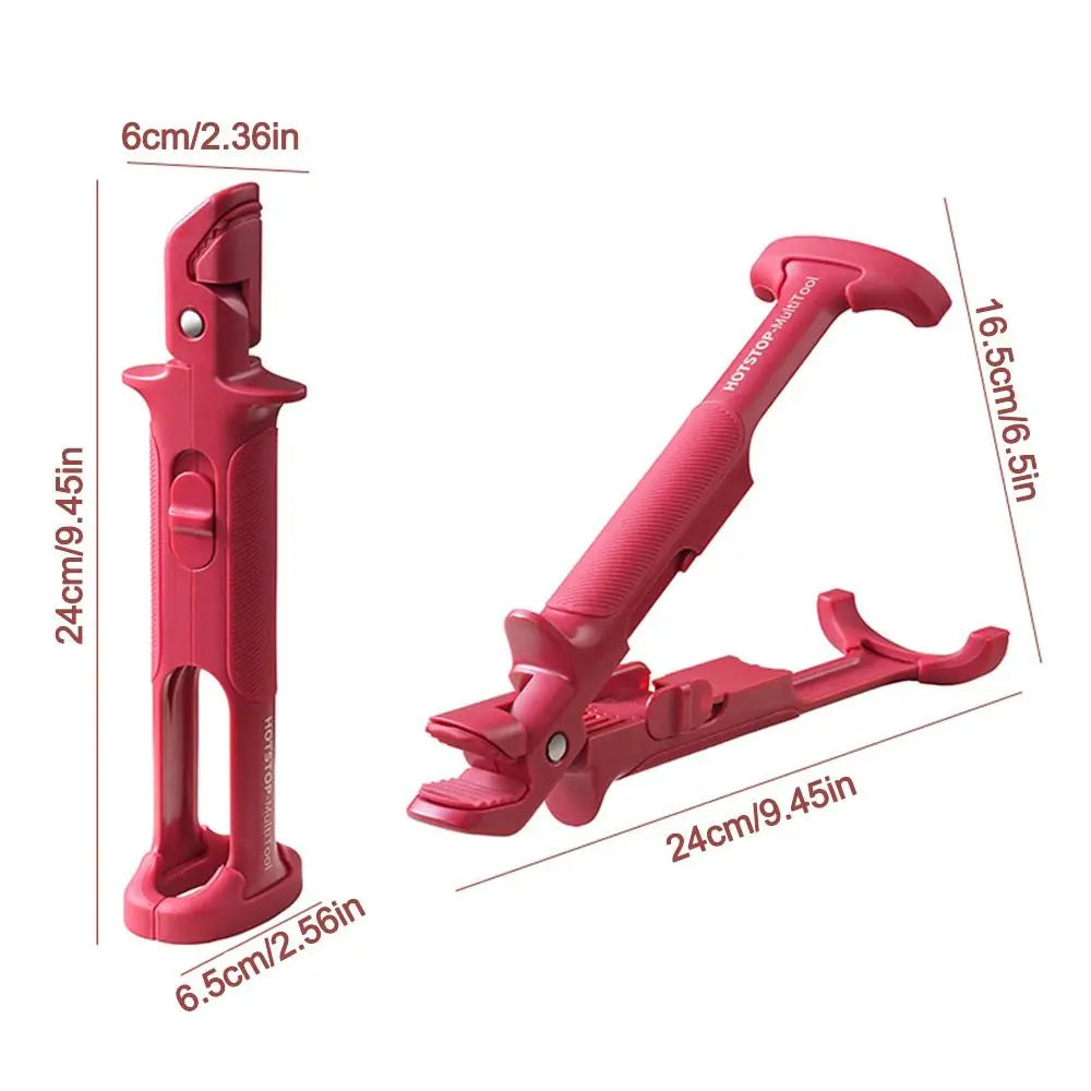 2-in-1 Anti-Scald Silicone Bowl Clip | Non-Slip Heat-Resistant Tongs & Holder Gripper for Hot Meal Bowls