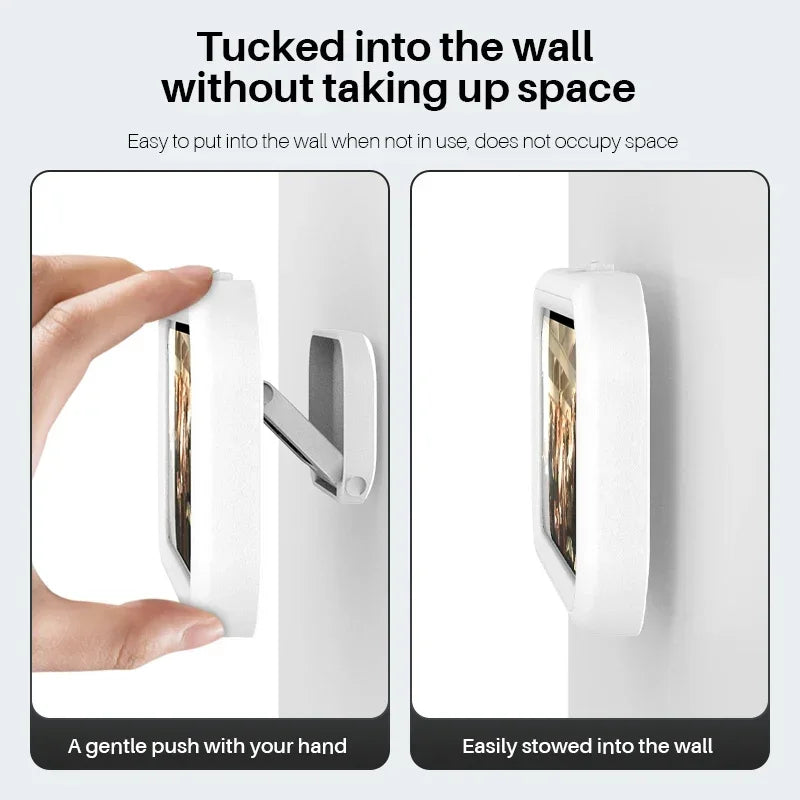 Adjustable Waterproof Cell Phone Holder – Sticky Wall Mount for Shower, Bathroom, and TV Use