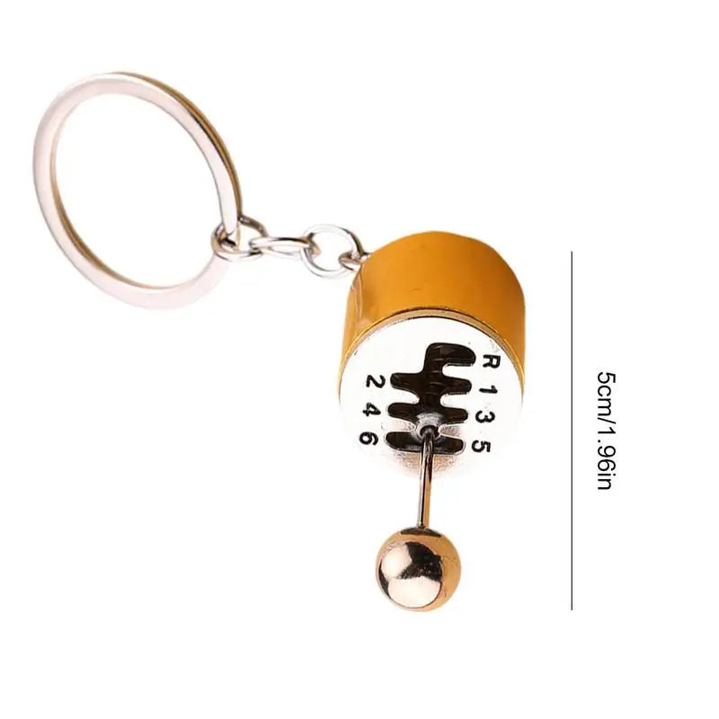 Six-Speed Gear Shift Keychain  Creative Metal Manual Transmission Car Key Ring