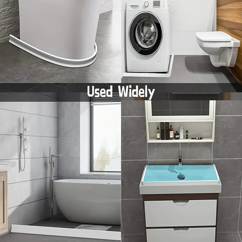 Foldable 2m Shower Threshold Dam – Bathroom Water Barrier for Dry & Wet Separation