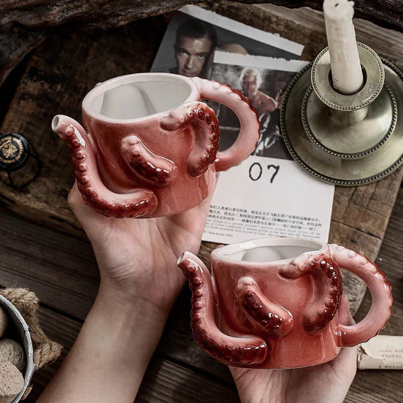 Funny Tentacle Octopus Ceramic Coffee Mug – Creative 3D Novelty Tea & Coffee Cup Gift