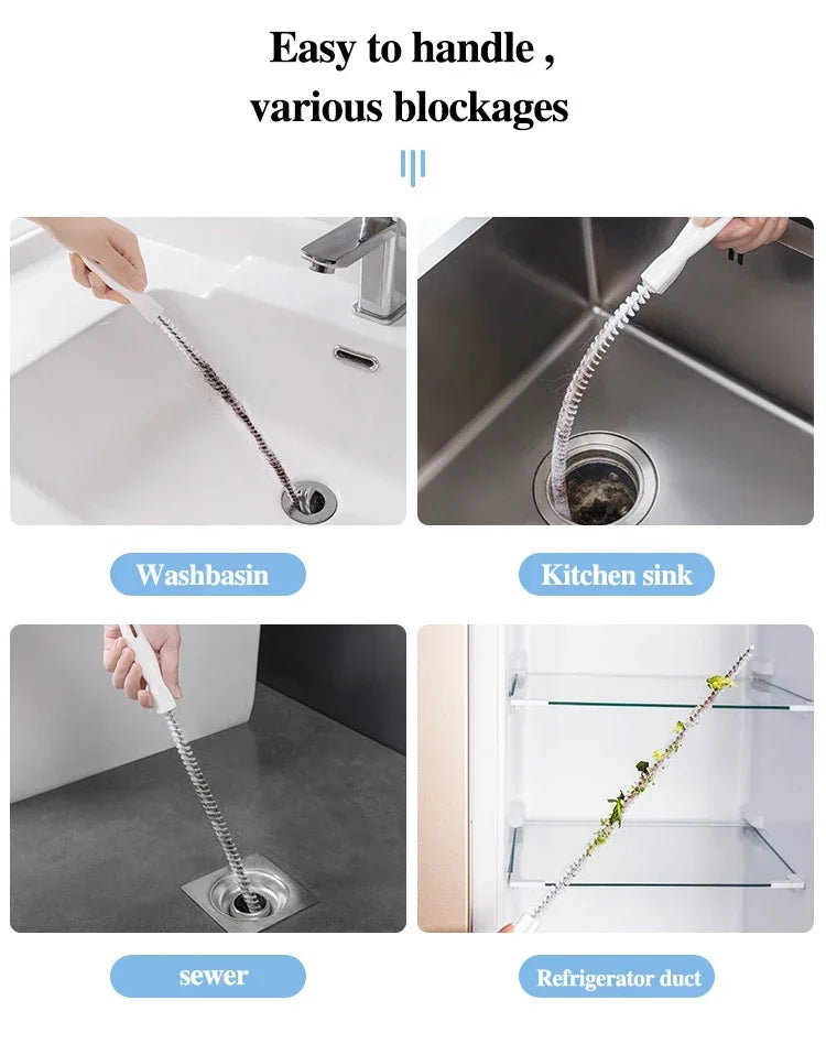 Drain Unblocker & Pipe Cleaning Tool  Hair & Clog Remover for Kitchen, Bathroom, Toilet & Sewer