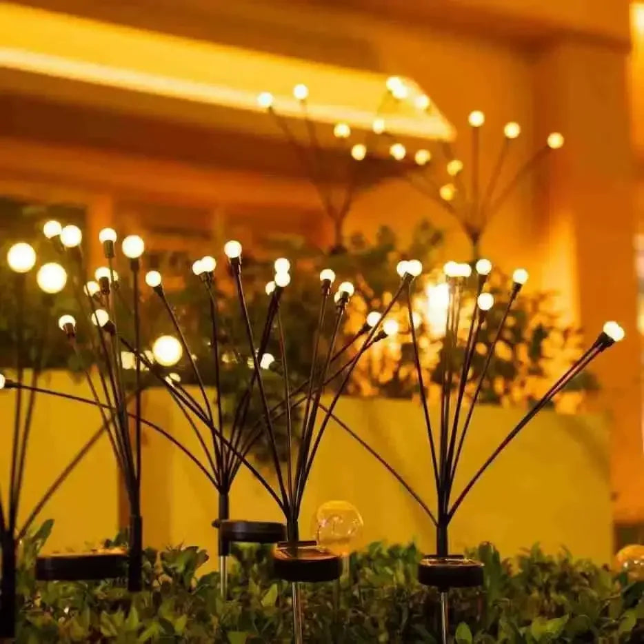 6/8/10 LED Solar Firefly Garden Lights – Waterproof Swaying Outdoor Pathway & Patio Decor