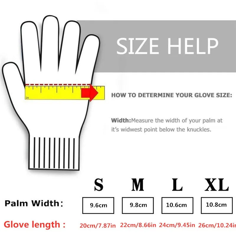 Level 5 Cut-Resistant Metal Wire Safety Glove Stab-Proof Kitchen, Butcher & Gardening Protective Glove